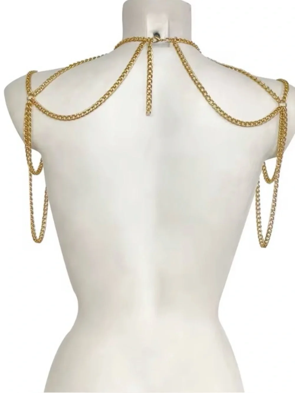 Gold Multi-Chain Shoulder Necklace